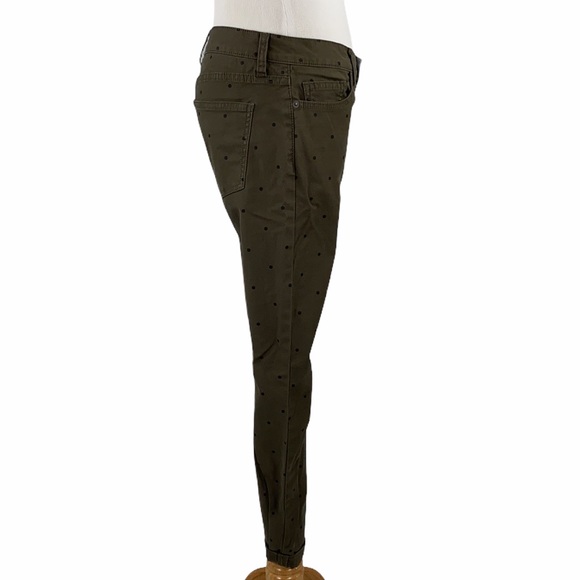Current/Elliott The Easy Stiletto Olive Polka Dot Skinny Jeans - Picture 9 of 16